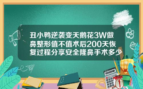 丑小鸭逆袭变天鹅花3W做鼻整形值不值术后200天恢复过程分享安全隆鼻手术多少钱
