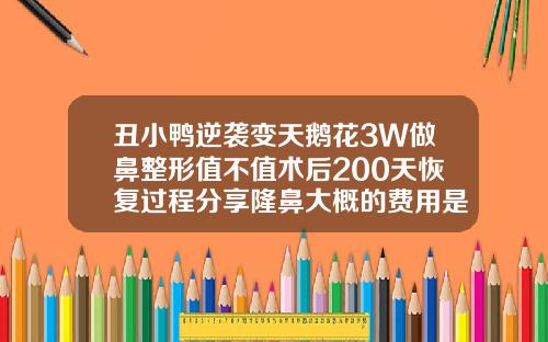 丑小鸭逆袭变天鹅花3W做鼻整形值不值术后200天恢复过程分享隆鼻大概的费用是多少