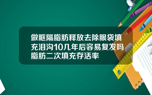 做眶隔脂肪释放去除眼袋填充泪沟10几年后容易复发吗脂肪二次填充存活率