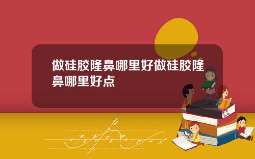 做硅胶隆鼻哪里好做硅胶隆鼻哪里好点