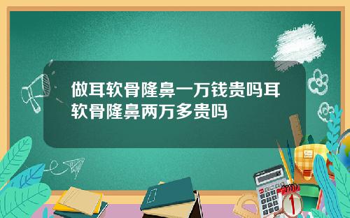 做耳软骨隆鼻一万钱贵吗耳软骨隆鼻两万多贵吗