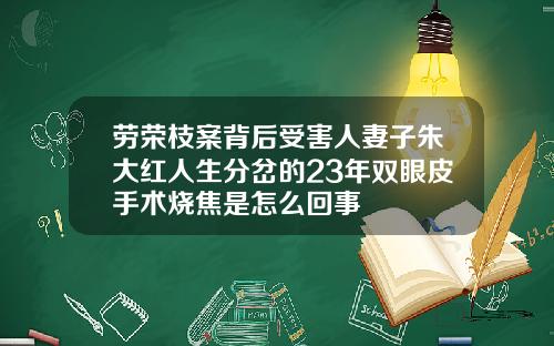 劳荣枝案背后受害人妻子朱大红人生分岔的23年双眼皮手术烧焦是怎么回事