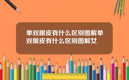 单双眼皮有什么区别图解单双眼皮有什么区别图解女