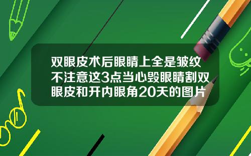 双眼皮术后眼睛上全是皱纹不注意这3点当心毁眼睛割双眼皮和开内眼角20天的图片区别