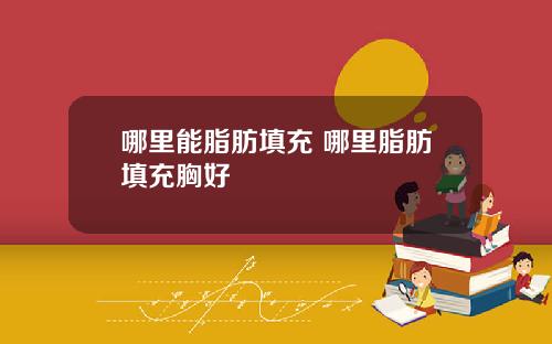 哪里能脂肪填充 哪里脂肪填充胸好