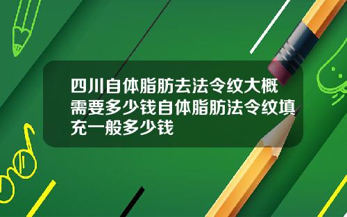 四川自体脂肪去法令纹大概需要多少钱自体脂肪法令纹填充一般多少钱