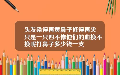 头发染得再黄鼻子修得再尖只是一只四不像他们的血换不换呢打鼻子多少钱一支