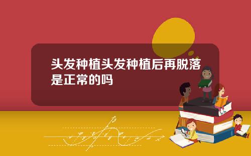 头发种植头发种植后再脱落是正常的吗