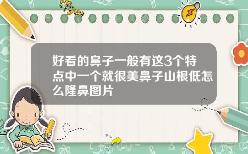 好看的鼻子一般有这3个特点中一个就很美鼻子山根低怎么隆鼻图片