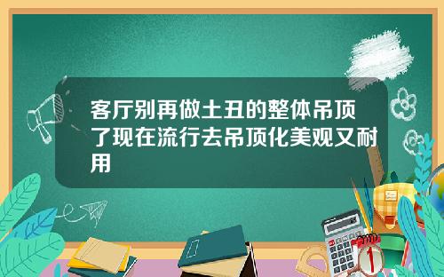 客厅别再做土丑的整体吊顶了现在流行去吊顶化美观又耐用