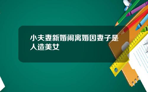 小夫妻新婚闹离婚因妻子是人造美女