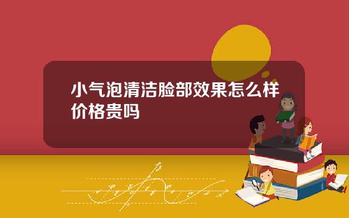 小气泡清洁脸部效果怎么样价格贵吗