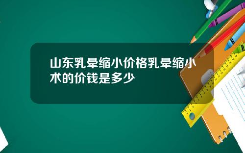 山东乳晕缩小价格乳晕缩小术的价钱是多少
