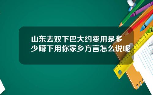 山东去双下巴大约费用是多少蹲下用你家乡方言怎么说呢