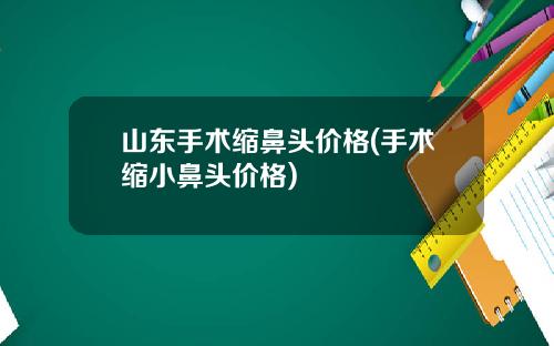山东手术缩鼻头价格(手术缩小鼻头价格)