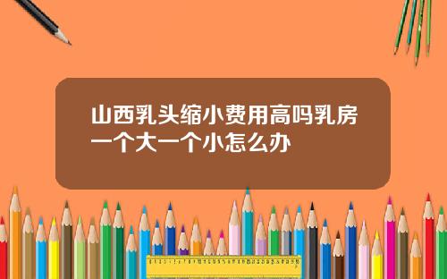 山西乳头缩小费用高吗乳房一个大一个小怎么办