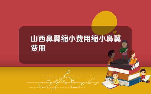 山西鼻翼缩小费用缩小鼻翼费用