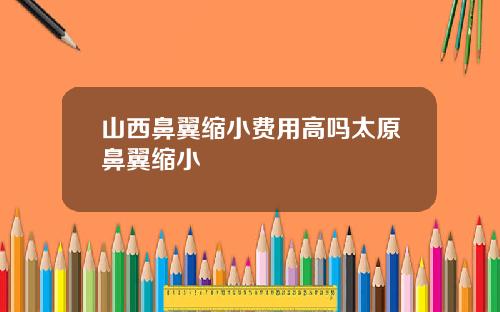 山西鼻翼缩小费用高吗太原鼻翼缩小