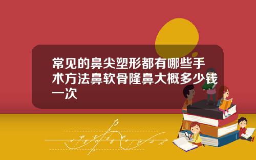 常见的鼻尖塑形都有哪些手术方法鼻软骨隆鼻大概多少钱一次