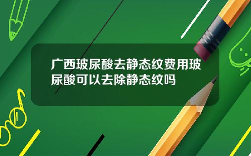 广西玻尿酸去静态纹费用玻尿酸可以去除静态纹吗
