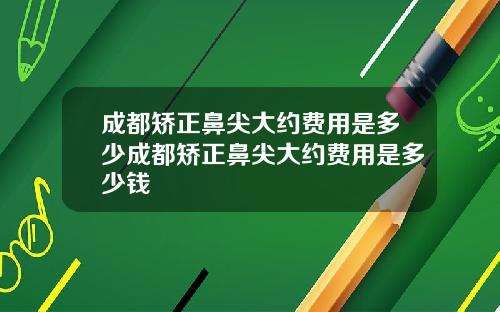 成都矫正鼻尖大约费用是多少成都矫正鼻尖大约费用是多少钱