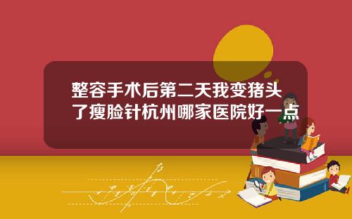 整容手术后第二天我变猪头了瘦脸针杭州哪家医院好一点