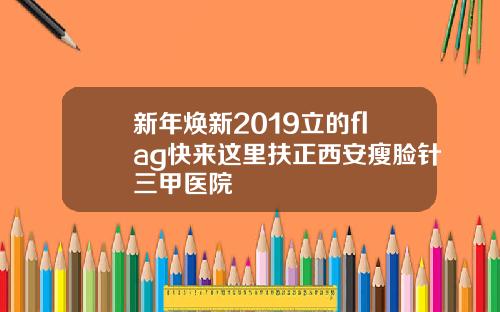 新年焕新2019立的flag快来这里扶正西安瘦脸针三甲医院
