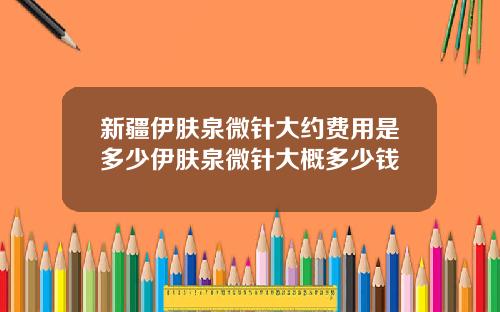 新疆伊肤泉微针大约费用是多少伊肤泉微针大概多少钱
