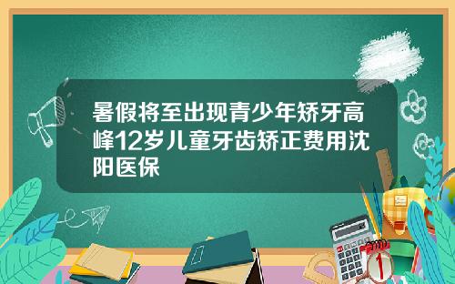 暑假将至出现青少年矫牙高峰12岁儿童牙齿矫正费用沈阳医保