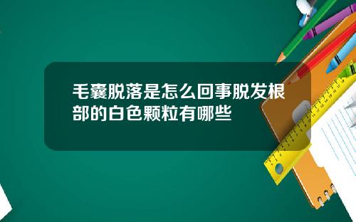 毛囊脱落是怎么回事脱发根部的白色颗粒有哪些