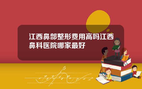 江西鼻部整形费用高吗江西鼻科医院哪家最好