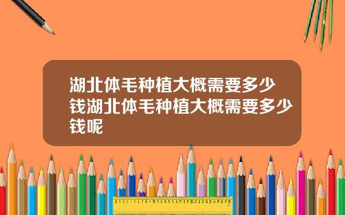 湖北体毛种植大概需要多少钱湖北体毛种植大概需要多少钱呢