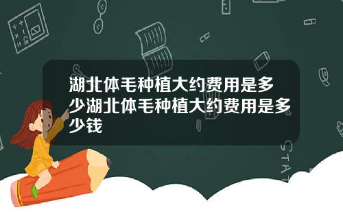 湖北体毛种植大约费用是多少湖北体毛种植大约费用是多少钱