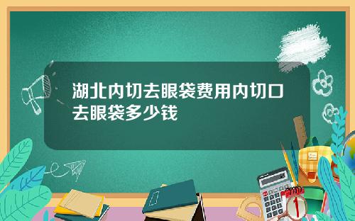 湖北内切去眼袋费用内切口去眼袋多少钱