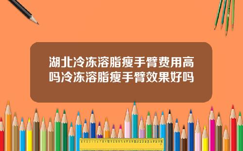 湖北冷冻溶脂瘦手臂费用高吗冷冻溶脂瘦手臂效果好吗