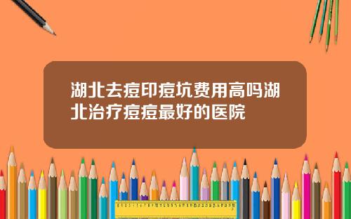 湖北去痘印痘坑费用高吗湖北治疗痘痘最好的医院