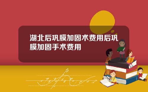 湖北后巩膜加固术费用后巩膜加固手术费用