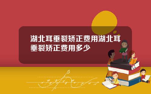 湖北耳垂裂矫正费用湖北耳垂裂矫正费用多少