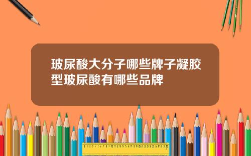 玻尿酸大分子哪些牌子凝胶型玻尿酸有哪些品牌