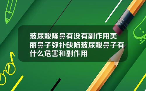 玻尿酸隆鼻有没有副作用美丽鼻子弥补缺陷玻尿酸鼻子有什么危害和副作用