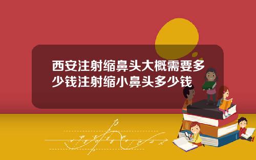 西安注射缩鼻头大概需要多少钱注射缩小鼻头多少钱
