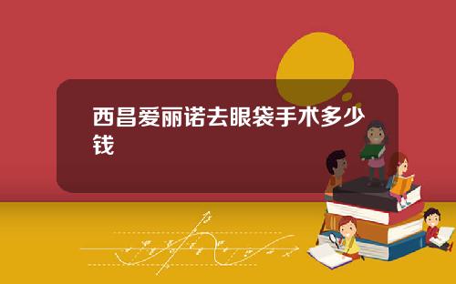 西昌爱丽诺去眼袋手术多少钱