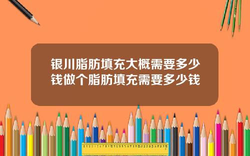 银川脂肪填充大概需要多少钱做个脂肪填充需要多少钱