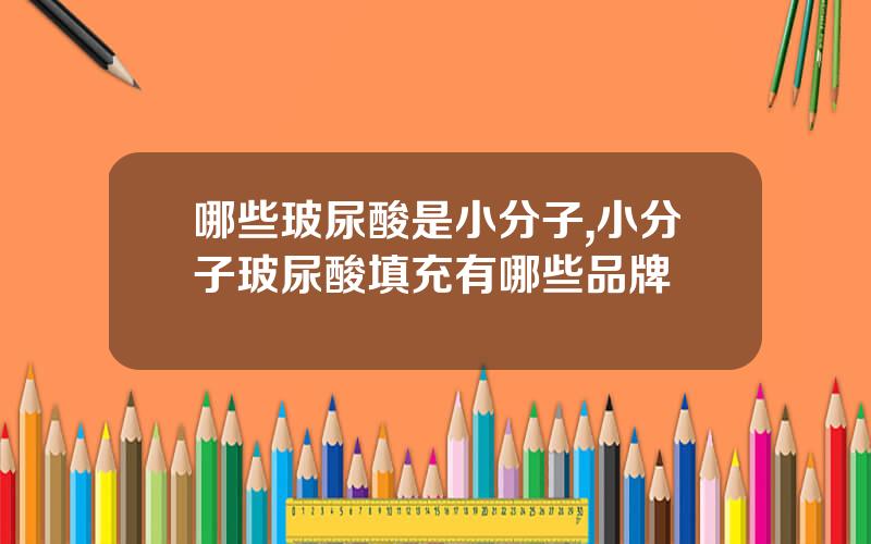 哪些玻尿酸是小分子,小分子玻尿酸填充有哪些品牌