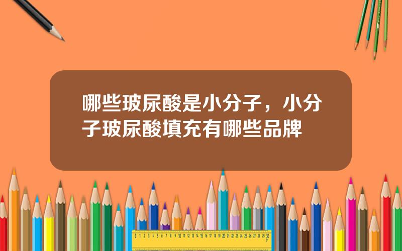 哪些玻尿酸是小分子，小分子玻尿酸填充有哪些品牌