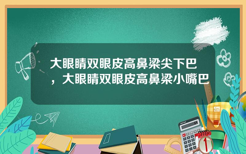 大眼睛双眼皮高鼻梁尖下巴，大眼睛双眼皮高鼻梁小嘴巴
