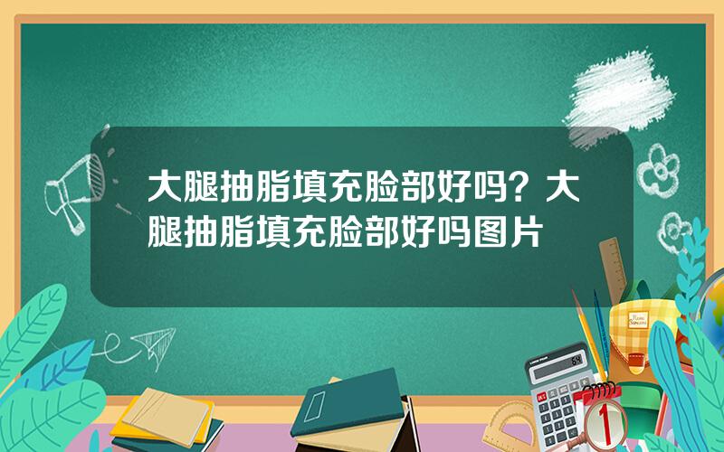 大腿抽脂填充脸部好吗？大腿抽脂填充脸部好吗图片