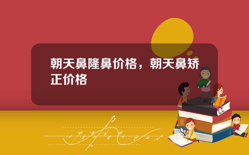 朝天鼻隆鼻价格，朝天鼻矫正价格
